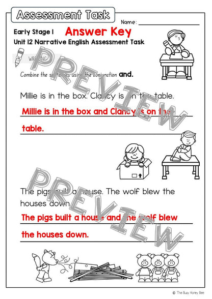 Early Stage 1 English Assessment Unit 12 Narrative - Assessment