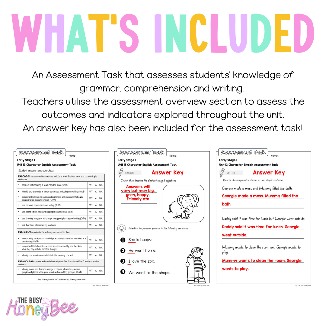 Early Stage 1 English Assessment Unit 13 Character - Assessment