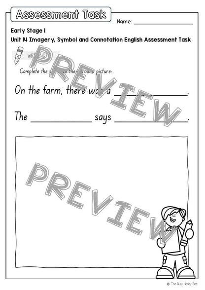 Early Stage 1 English Assessment Unit 14 Imagery, symbol and connotation - Assessment