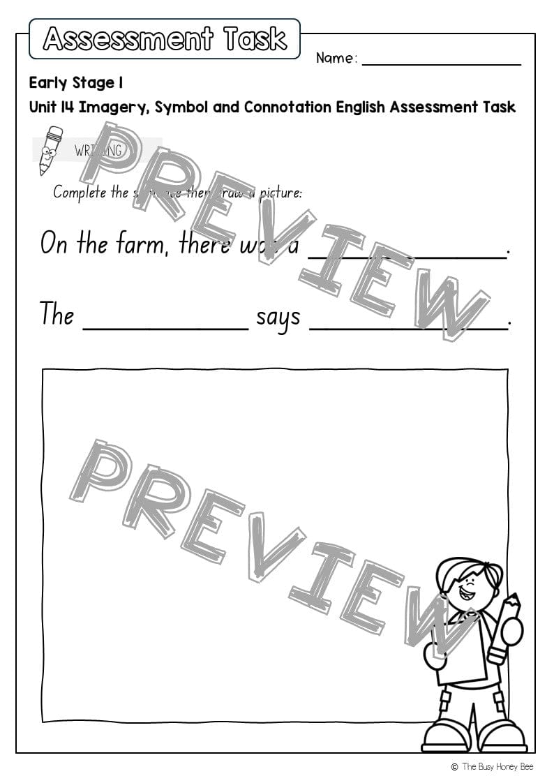 Early Stage 1 English Assessment Unit 14 Imagery, symbol and connotation - Assessment