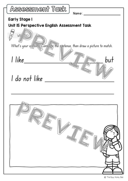 Early Stage 1 English Assessment Unit 15 Perspective - Assessment