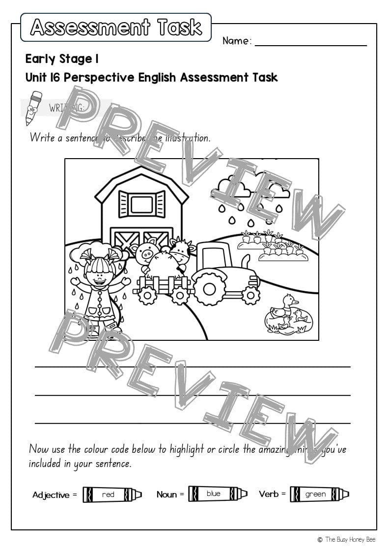 Early Stage 1 English Assessment Unit 16 Context - Assessment
