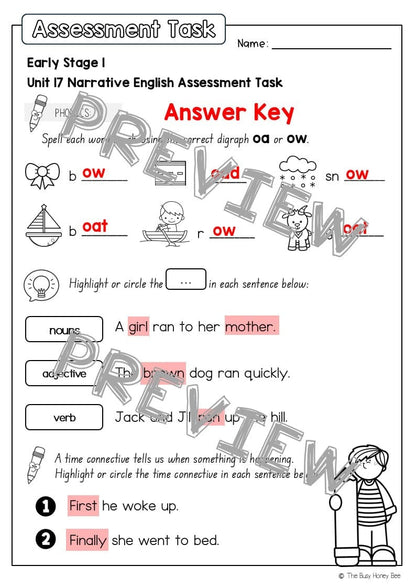 Early Stage 1 English Assessment Unit 17 Narrative - Assessment