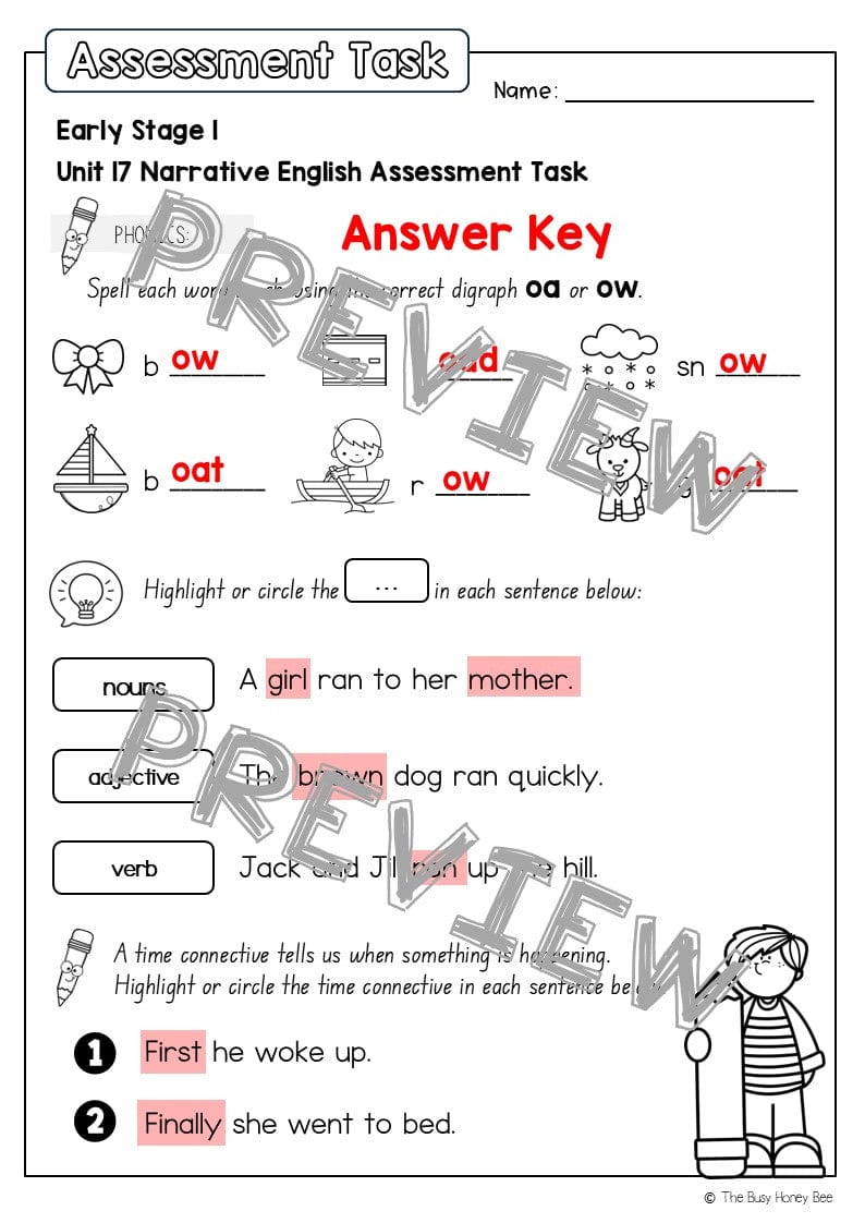 Early Stage 1 English Assessment Unit 17 Narrative - Assessment