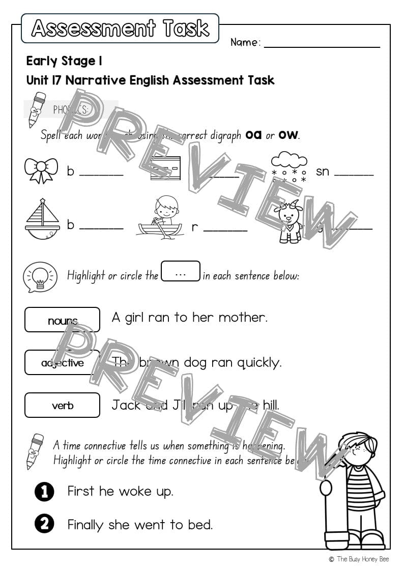 Early Stage 1 English Assessment Unit 17 Narrative - Assessment