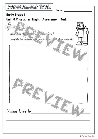 Early Stage 1 English Assessment Unit 18 Character - Assessment