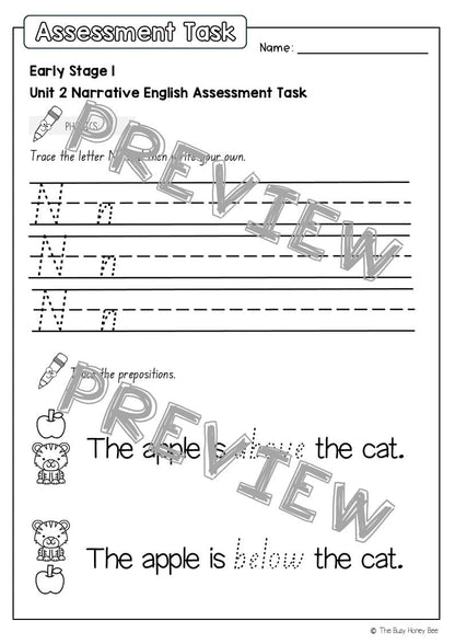 Early Stage 1 English Assessment Unit 2 Narrative - Assessment