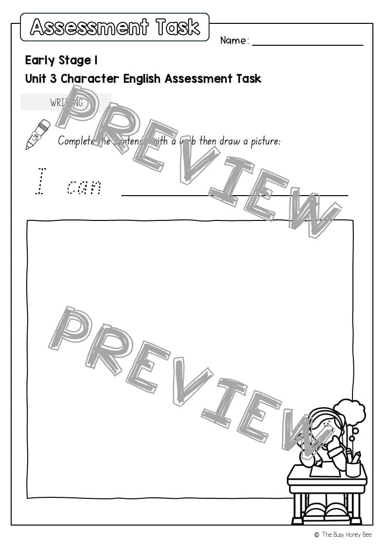 Early Stage 1 English Assessment Unit 3 Character - Assessment
