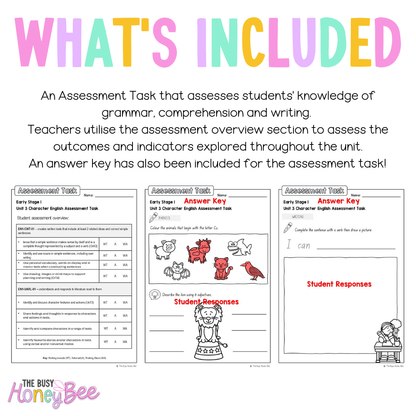 Early Stage 1 English Assessment Unit 3 Character - Assessment