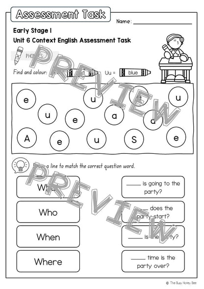 Early Stage 1 English Assessment Unit 6 Context - Assessment
