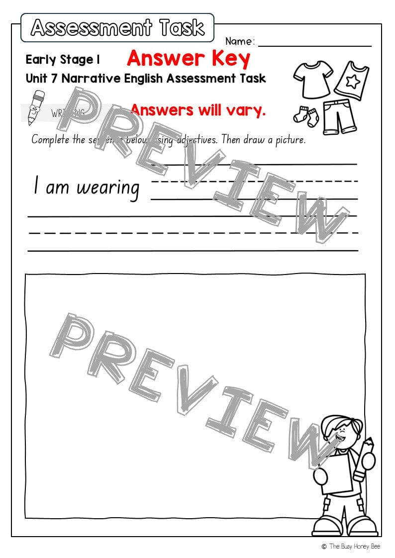 Early Stage 1 English Assessment Unit 7 Narrative - Assessment