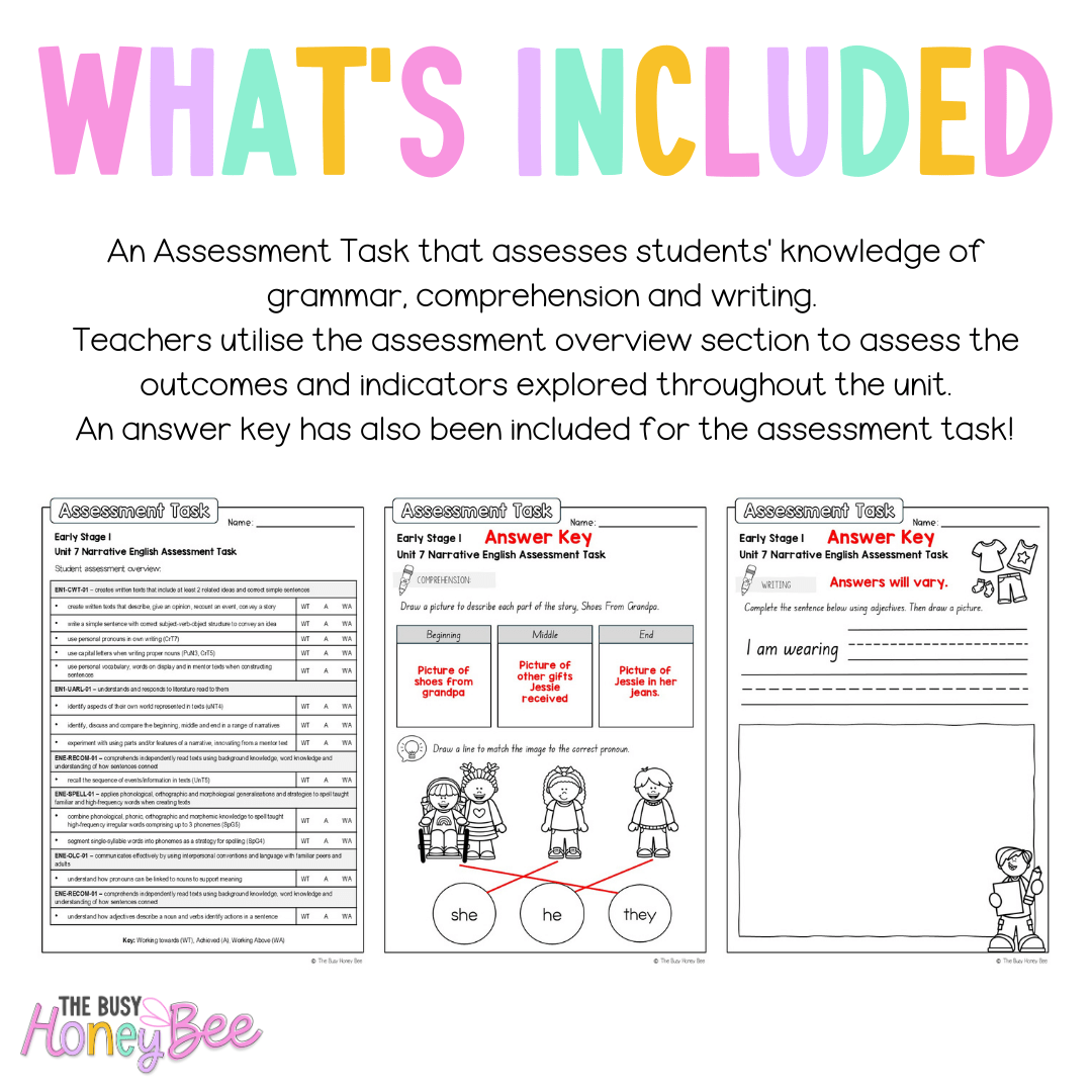 Early Stage 1 English Assessment Unit 7 Narrative - Assessment