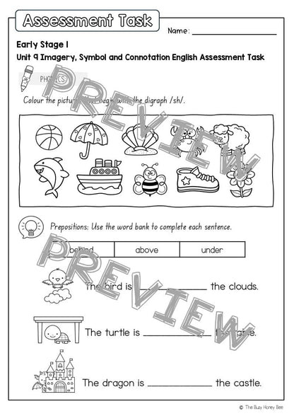Early Stage 1 English Assessment Unit 9 Imagery, symbol and connotation - Assessment