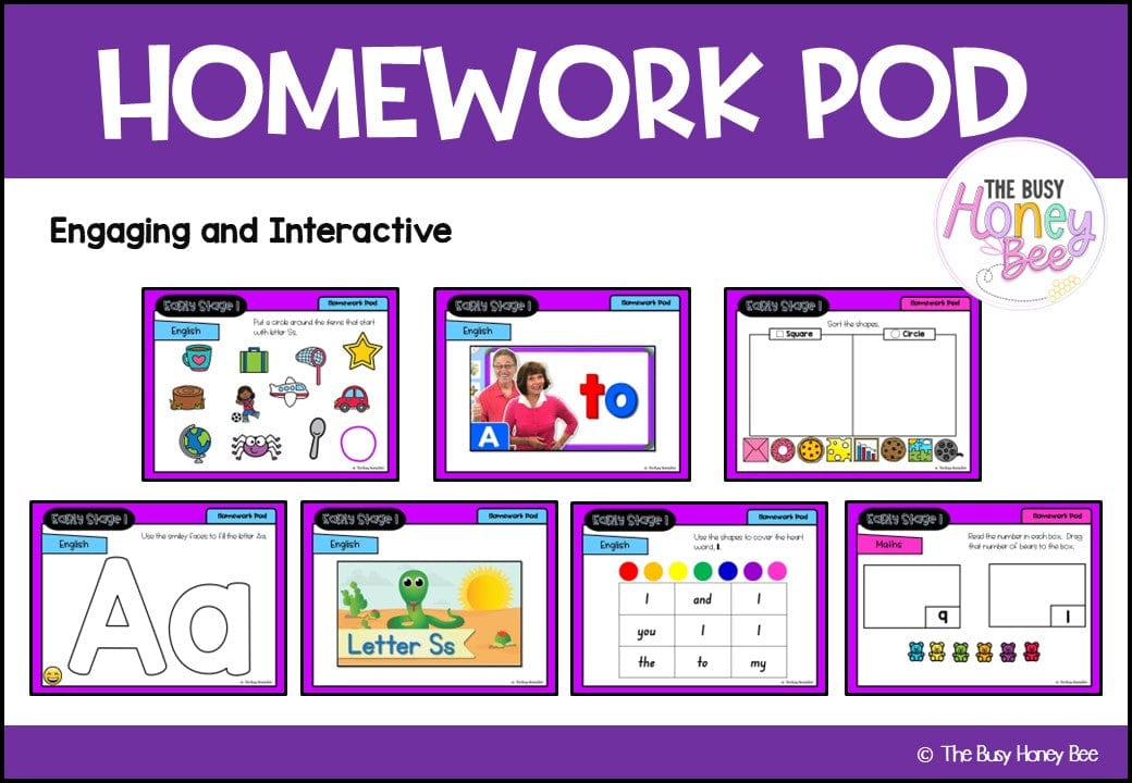 Early Stage 1 Homework/Learning Pod 1 - Homework | Casual Teaching