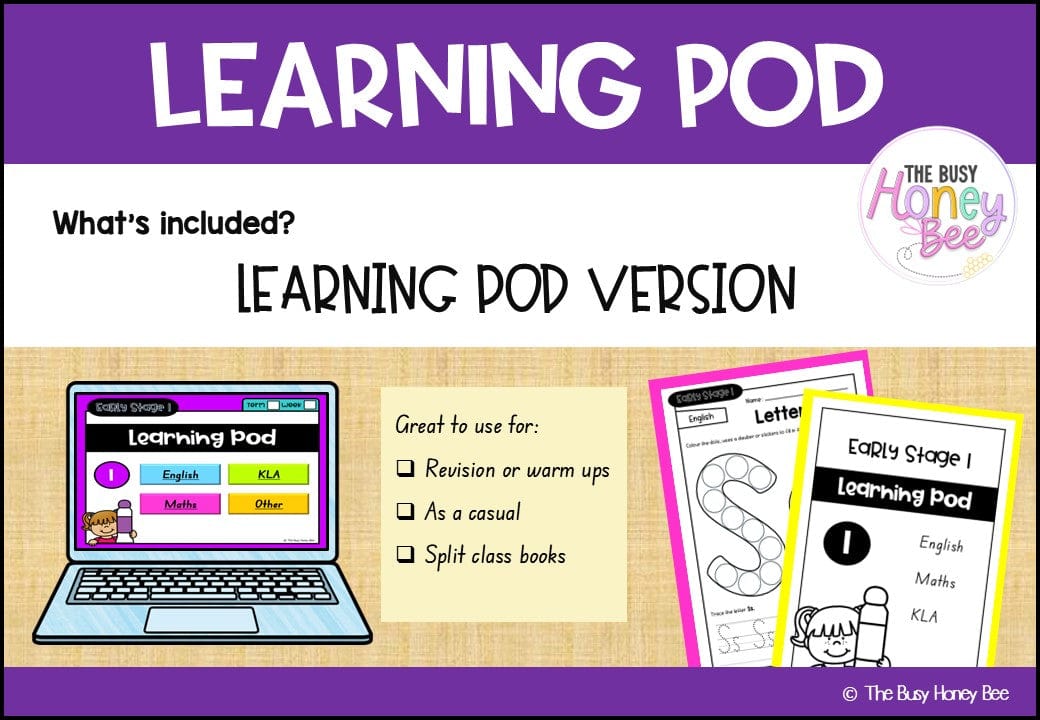 Early Stage 1 Homework/Learning Pod 1 - Homework | Casual Teaching