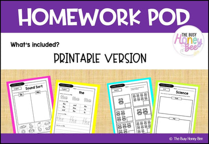 Early Stage 1 Homework/Learning Pod 1 - Homework | Casual Teaching