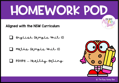 Early Stage 1 Homework/Learning Pod 10 - Homework | Casual Teaching