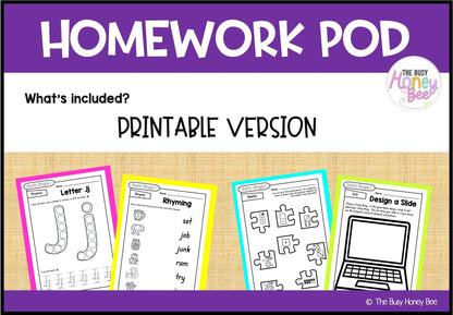 Early Stage 1 Homework/Learning Pod 11 - Homework | Casual Teaching