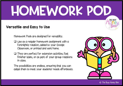 Early Stage 1 Homework/Learning Pod 11 - Homework | Casual Teaching