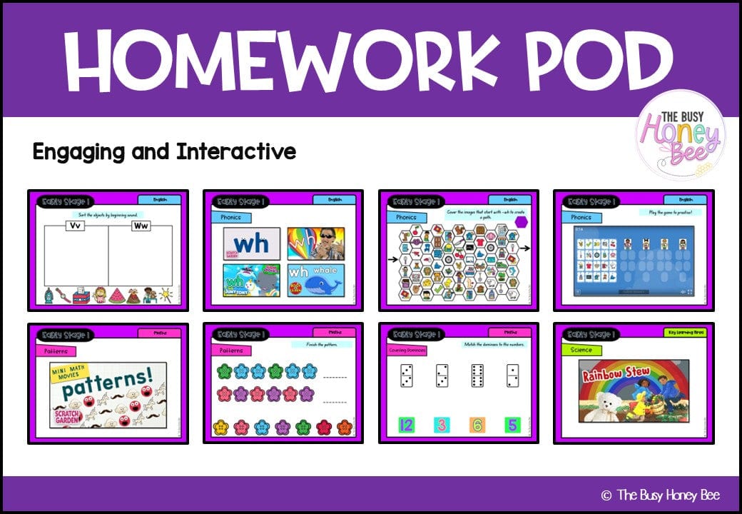 Early Stage 1 Homework/Learning Pod 12 - Homework | Casual Teaching
