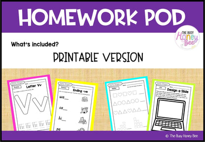 Early Stage 1 Homework/Learning Pod 12 - Homework | Casual Teaching