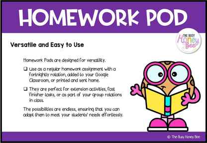 Early Stage 1 Homework/Learning Pod 13 - Homework | Casual Teaching