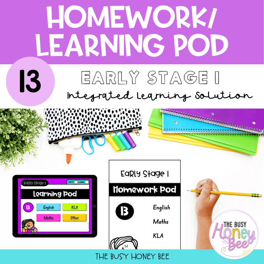 Early Stage 1 Homework/Learning Pod 13 - Homework | Casual Teaching
