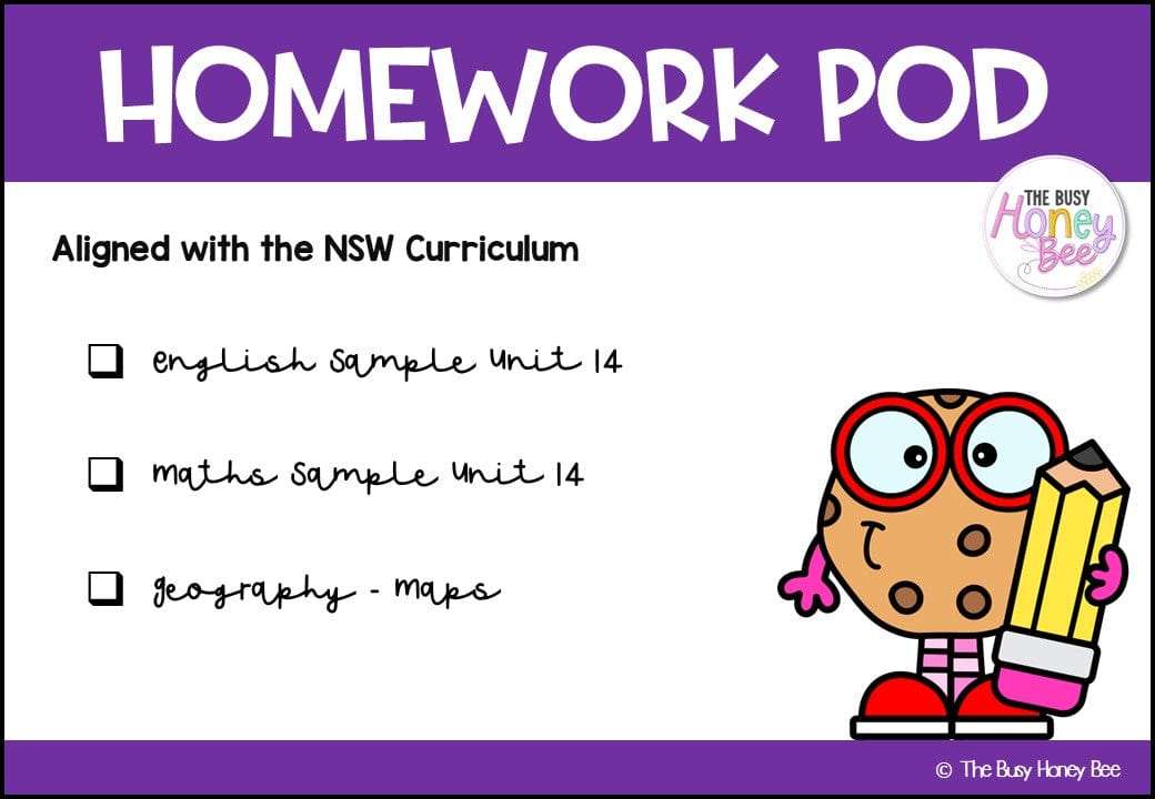 Early Stage 1 Homework/Learning Pod 14 - Homework | Casual Teaching