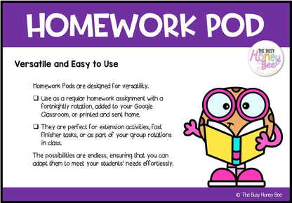 Early Stage 1 Homework/Learning Pod 14 - Homework | Casual Teaching