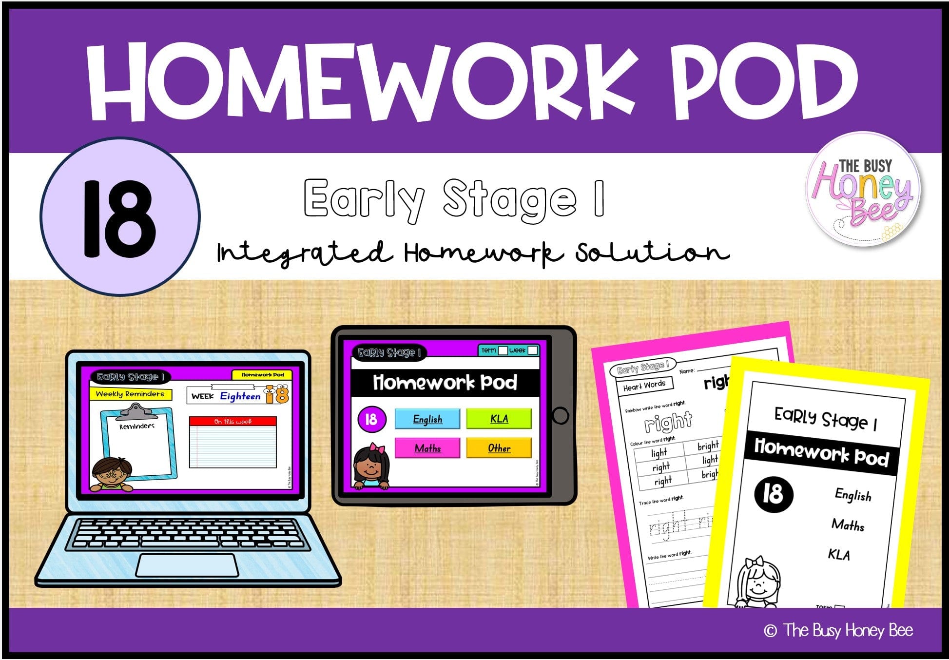 Early Stage 1 Homework/Learning Pod 18 - Homework | Casual Teaching