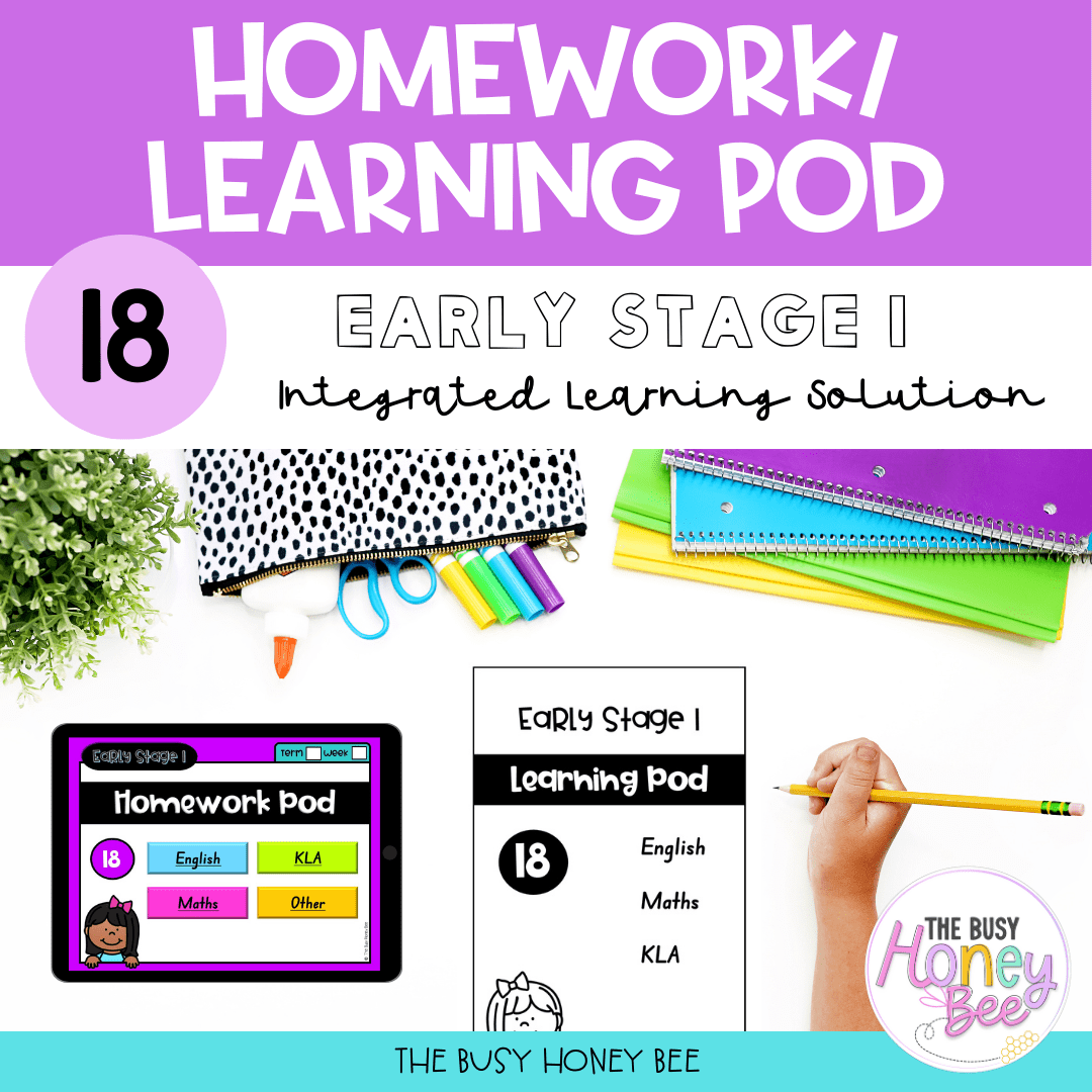 Early Stage 1 Homework/Learning Pod 18 - Homework | Casual Teaching