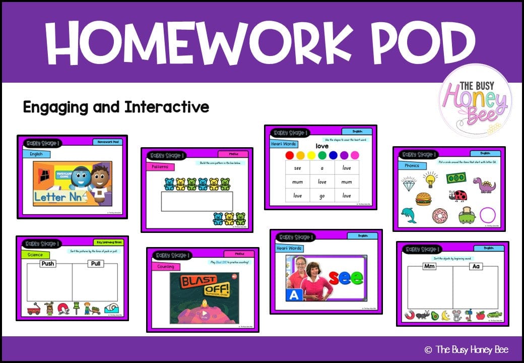 Early Stage 1 Homework/Learning Pod 2 - Homework | Casual Teaching