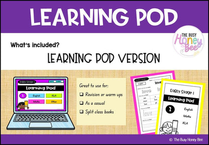 Early Stage 1 Homework/Learning Pod 2 - Homework | Casual Teaching