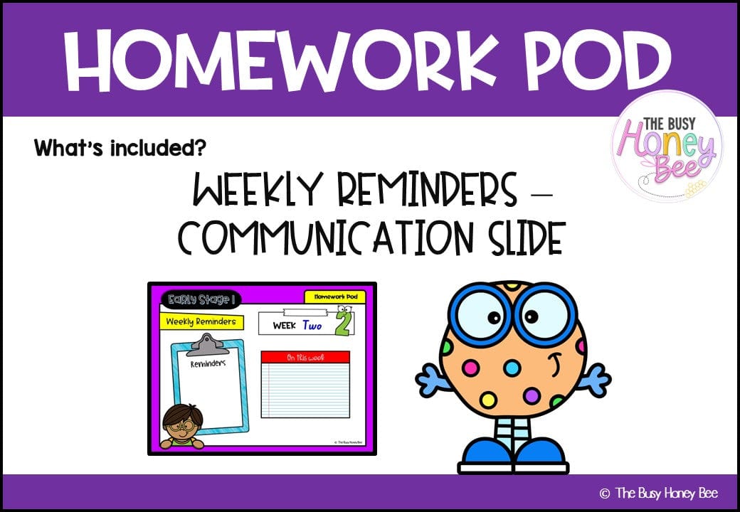 Early Stage 1 Homework/Learning Pod 2 - Homework | Casual Teaching