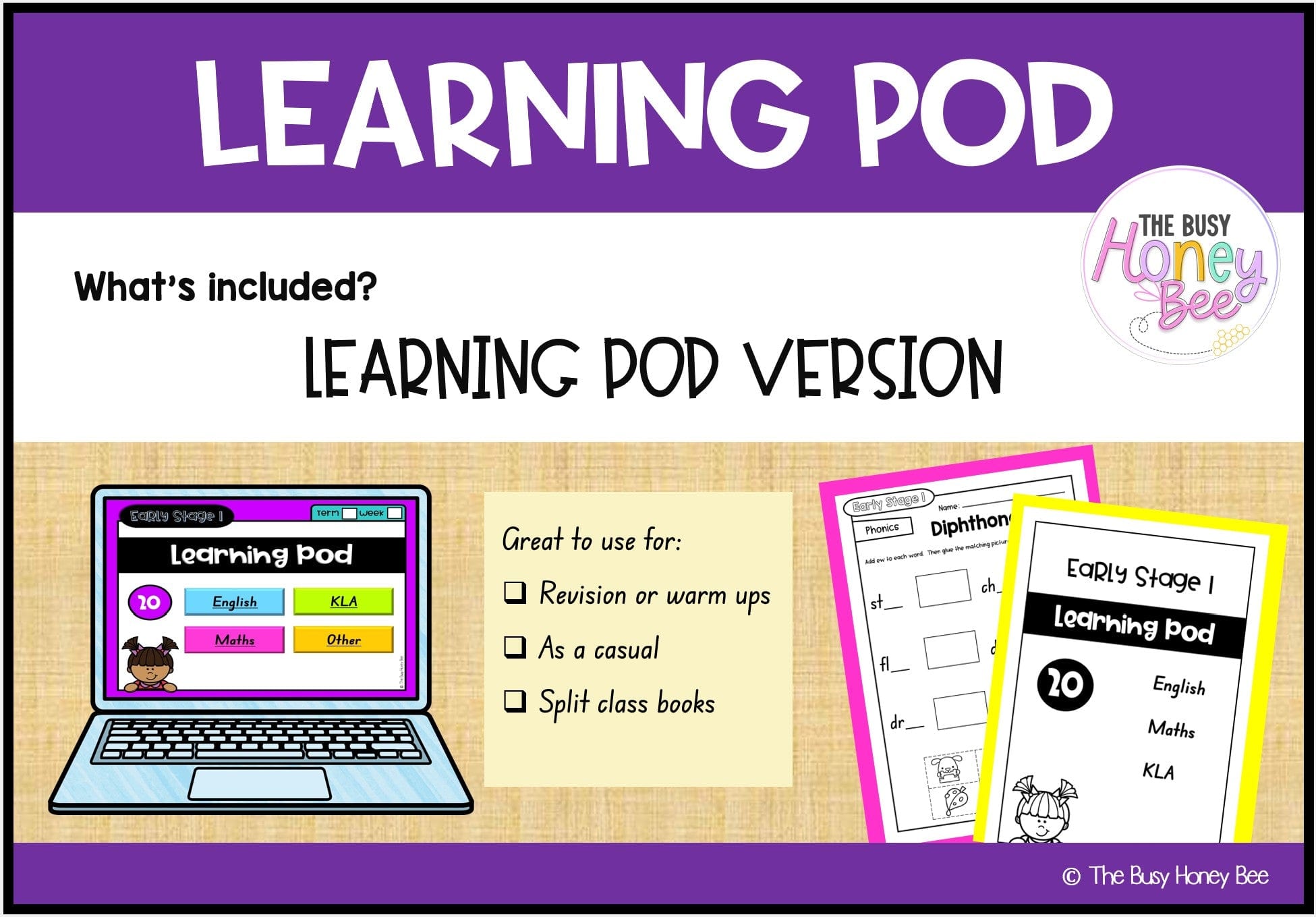 Early Stage 1 Homework/Learning Pod 20 - Homework | Casual Teaching