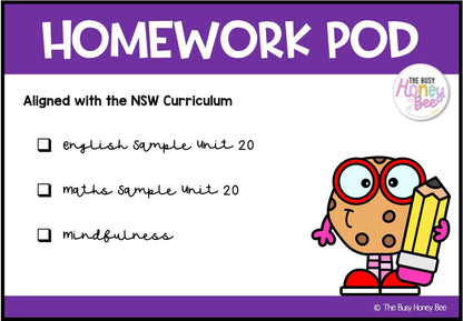 Early Stage 1 Homework/Learning Pod 20 - Homework | Casual Teaching