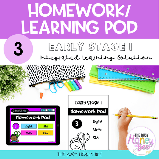 Early Stage 1 Homework/Learning Pod 3 - Homework | Casual Teaching