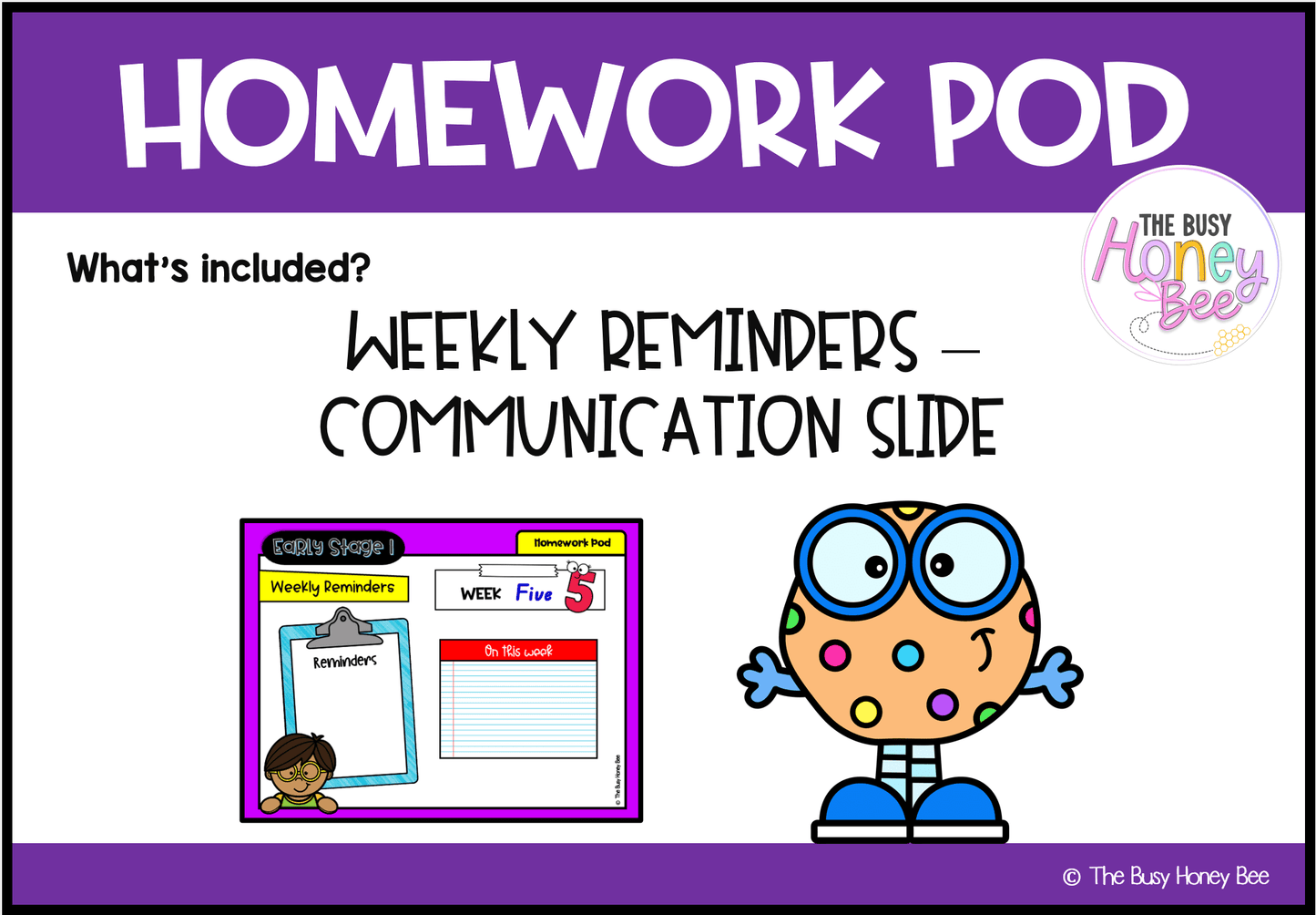 Early Stage 1 Homework/Learning Pod 5 - Homework | Casual Teaching