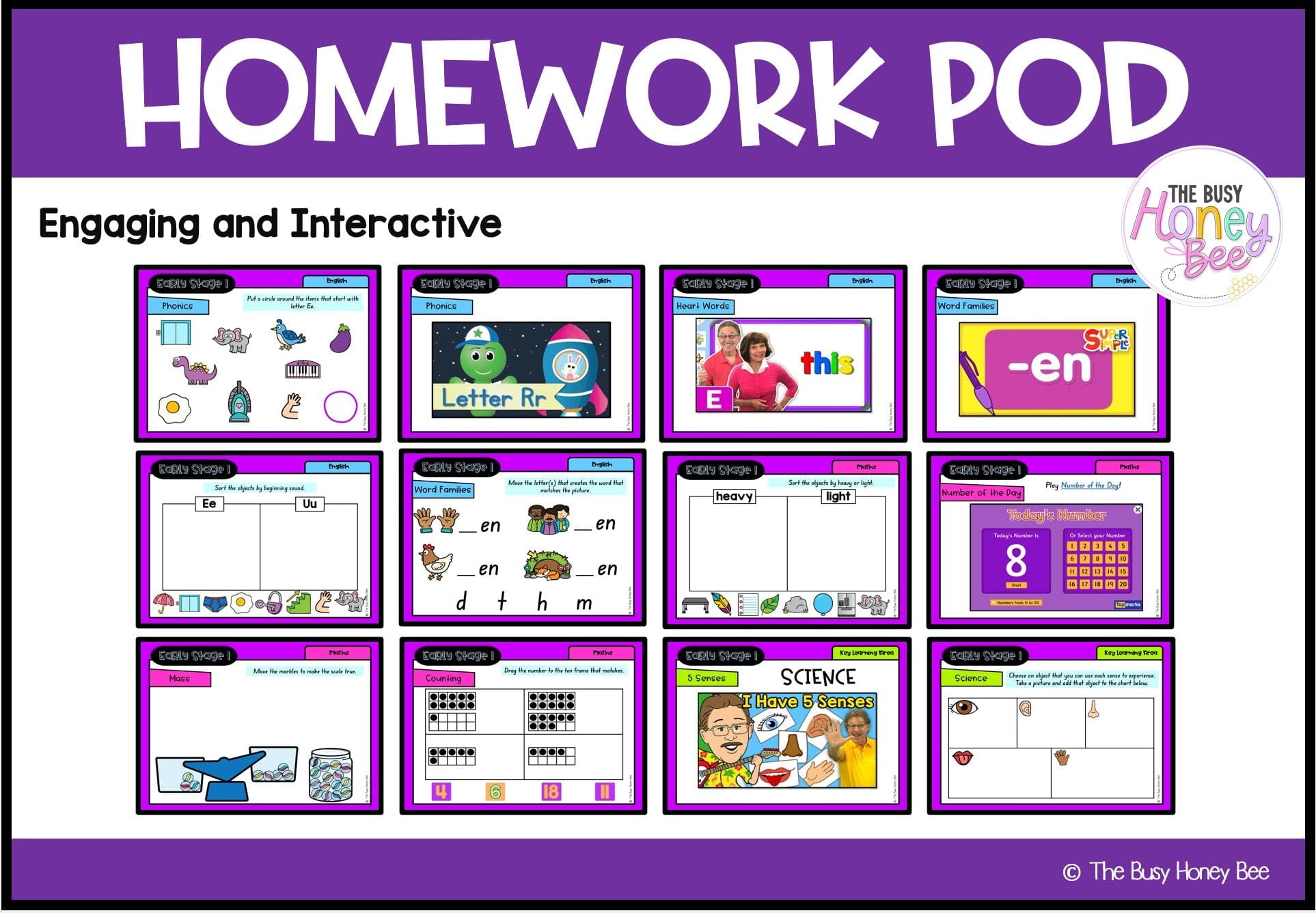 Early Stage 1 Homework/Learning Pod 6 - Homework | Casual Teaching