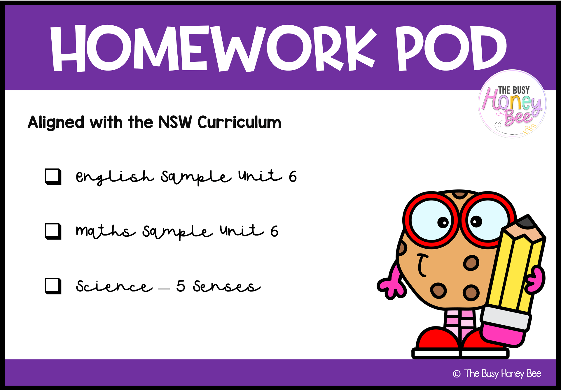 Early Stage 1 Homework/Learning Pod 6 - Homework | Casual Teaching