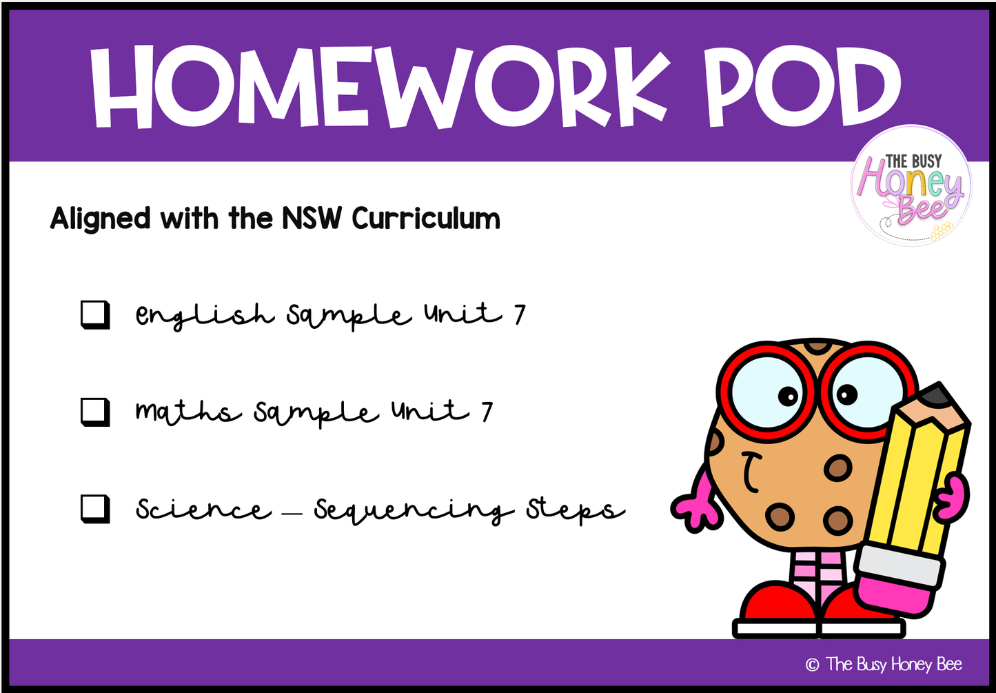 Early Stage 1 Homework/Learning Pod 7 - Homework | Casual Teaching