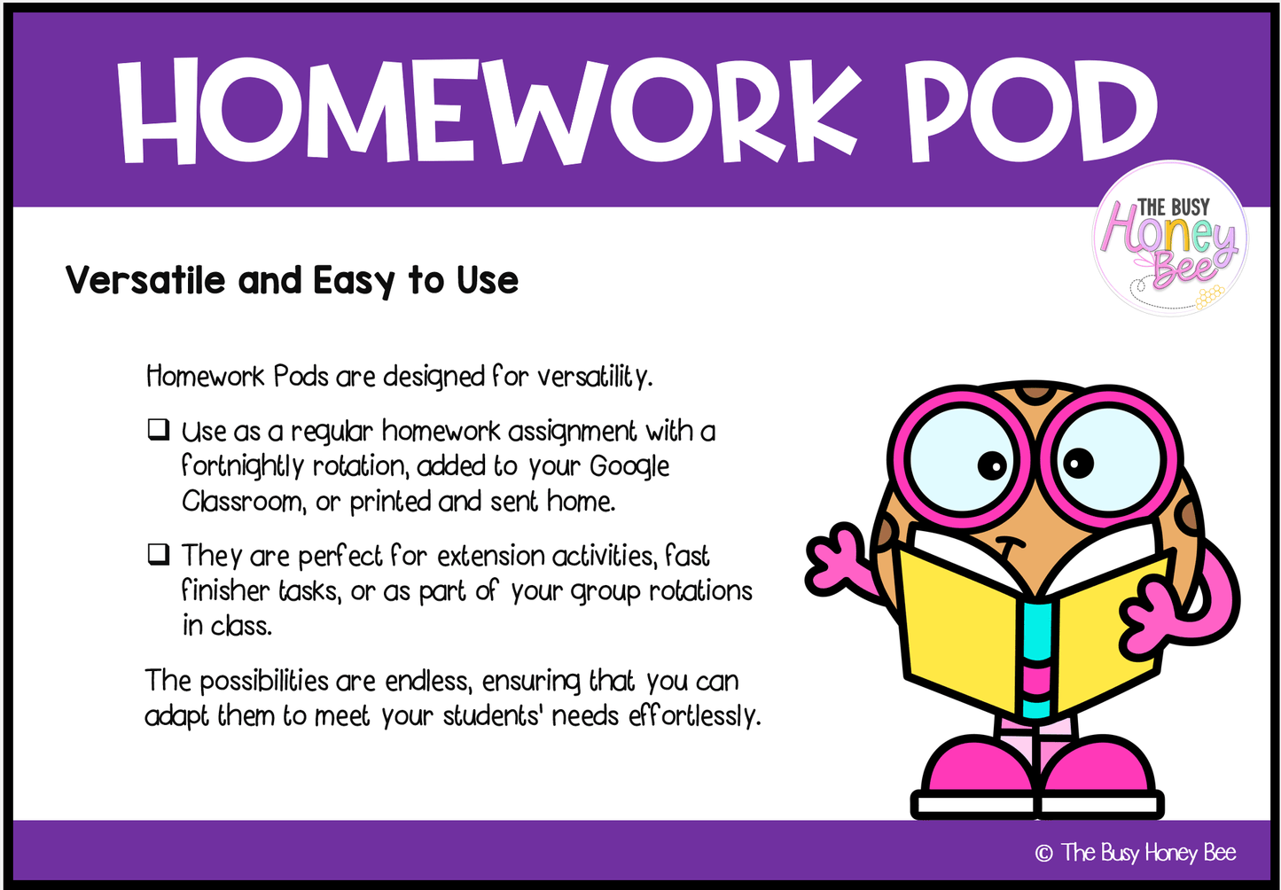 Early Stage 1 Homework/Learning Pod 8 - Homework | Casual Teaching