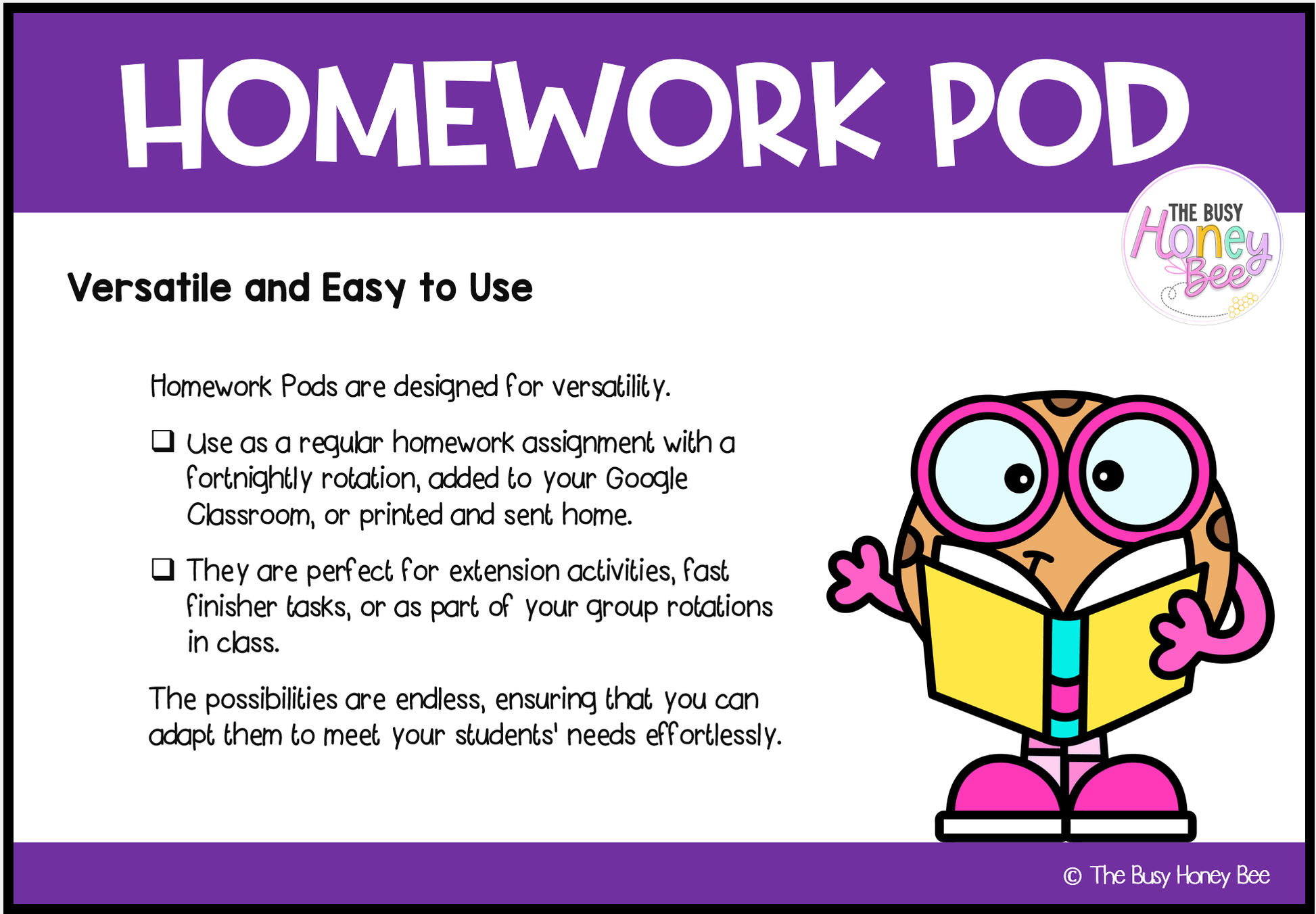 Early Stage 1 Homework/Learning Pod 8 - Homework | Casual Teaching