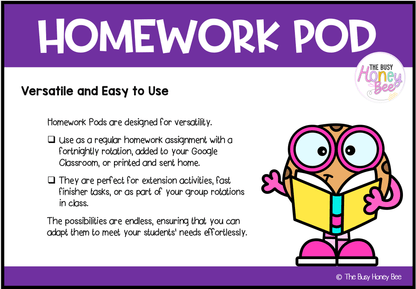 Early Stage 1 Homework/Learning Pod 8 - Homework | Casual Teaching