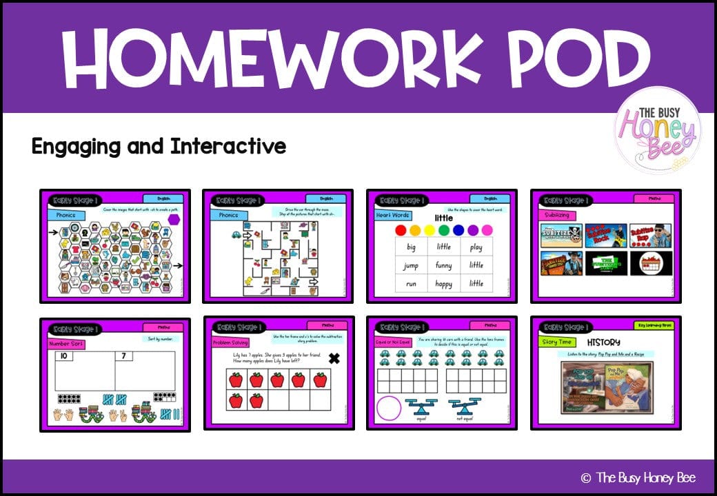 Early Stage 1 Homework/Learning Pod 9 - Homework | Casual Teaching