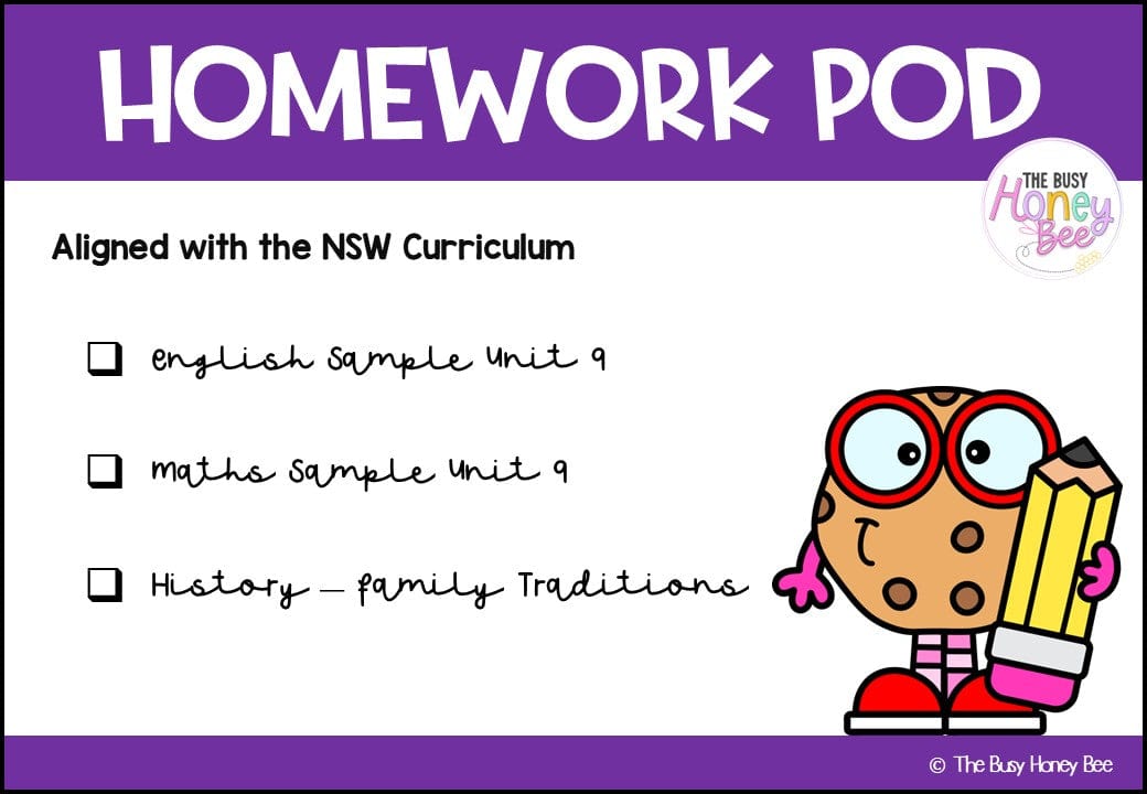 Early Stage 1 Homework/Learning Pod 9 - Homework | Casual Teaching