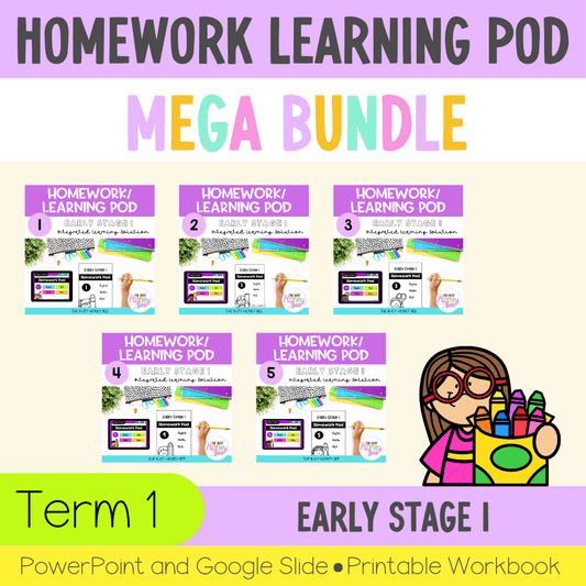 Early Stage 1 Homework/Learning Pods Term 1 Mega Bundle - Homework | Casual Teaching