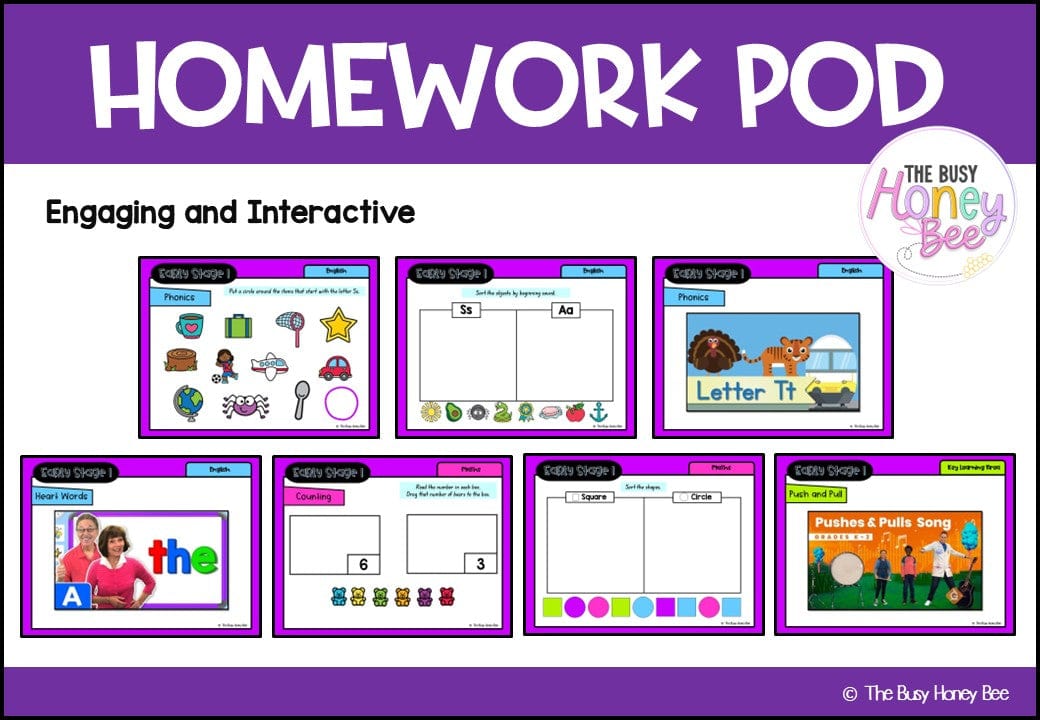 Early Stage 1 Homework/Learning Pods Term 1 Mega Bundle - Homework | Casual Teaching