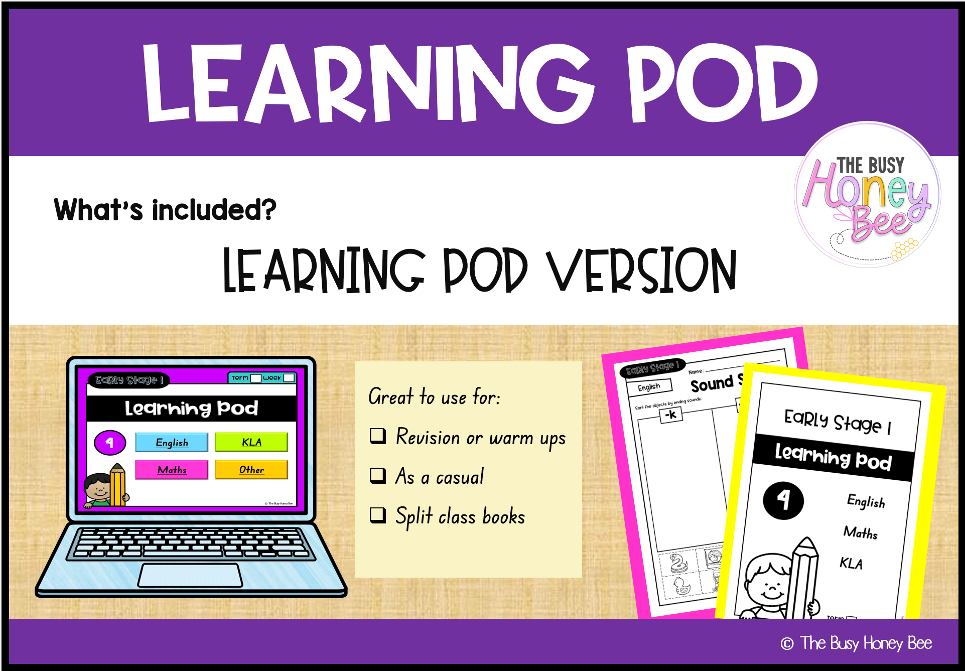 Early Stage 1 Homework/Learning Pods Term 1 Mega Bundle - Homework | Casual Teaching