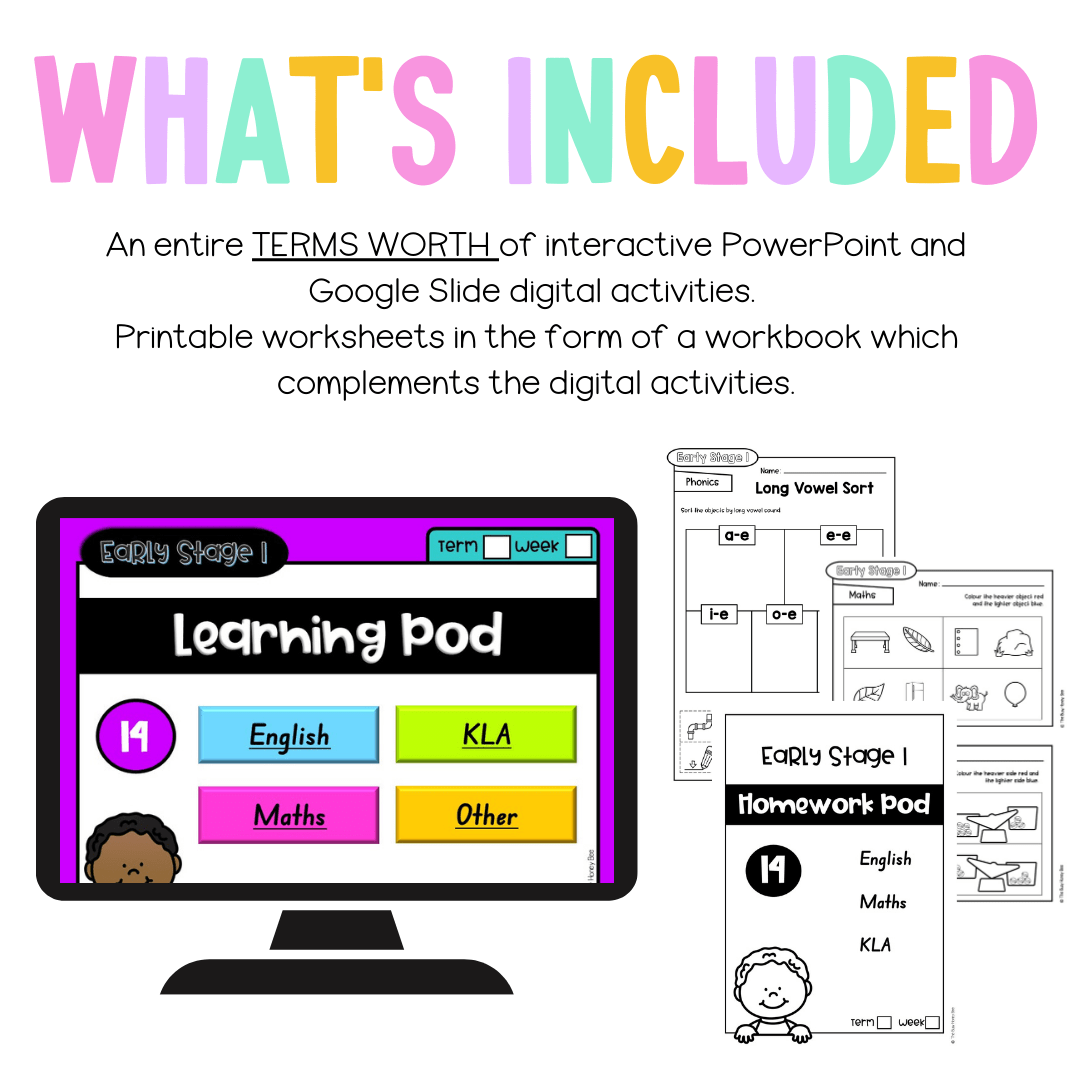 Early Stage 1 Homework/Learning Pods Term 3 Mega Bundle - Homework | Casual Teaching